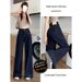 Clair Clair Denim Blue Straight-Leg Jeans Women, Autumn And 2025 New High-Waisted Loose Elastic Floor-Length Wide-Leg Pants For_mkmklike.com