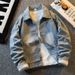 Jisenluo Shoulder Pad Design, Niche Denim Jacket, Men's Spring Autumn Rugged And Stylish Brand Jacket_mkmklike.com