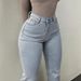 Women's High Waist Flare Jeans Stretchy Slim Fit Bootcut Pants Vintage Denim Casual Streetwear Fashion Trends_mkmklike.com