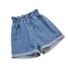 Women's Clothing Denim Shorts For Women In Summer Elastic Waist Straight Loose Slim All Match High Waist Curled A Line Wide Leg Hot Pants_mkmklike.com