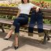 Women's High-Waisted Straight Leg Jeans Leopard Print Washed Baggy Denim Relaxed Everyday Wear Versatile Comfortable Feshion Trend_mkmklike.com