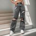 New Women's Ripped Street Jeans Pants Fashion Street Jeans_mkmklike.com