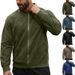 Cross-Border European And American Men's Suede Zipper Jacket Patchwork Design Simple Solid Color Coat_mkmklike.com