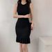 Women's Clothing Pit stripes slim hip fishtail dress_mkmklike.com