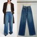 Women's High-Waisted Wide-Leg Jeans - THE Minimalist Distressed Denim Pants, Oversized & Floor-Length (Dark Blue, Sizes 24-30)_mkmklike.com