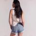 K New Straight Leg Denim Patchwork Lace Shorts For Slimming, Straight Leg Spicy Girls' Shorts_mkmklike.com