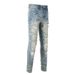 Men Holes Ripped Stretch Denim Jeans Streetwear Distressed Painted Skinny Tapered Pants Vintage Trousers_mkmklike.com