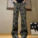 Men's & Women's Camo Cargo Pants, Slim-Fit Straight-Leg Trousers With Utility Pockets, Streetwear High-Waisted Cleanfit Style_mkmklike.com