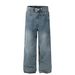 Men's Clothing Street Fashion Trendy Neutral High End Blue Deconstructed Waist Design Loose Jeans_mkmklike.com