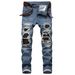 Men's Clothing Jeans Men's Wear Holes Fashion Small Straight Leg Men's Jeans Pants_mkmklike.com