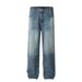 Retro Washed Cleanfit Straight Jeans Mid Waist Casual Trousers Loose Wide Leg Pants For Men And Women Cotton Zipper Fly_mkmklike.com
