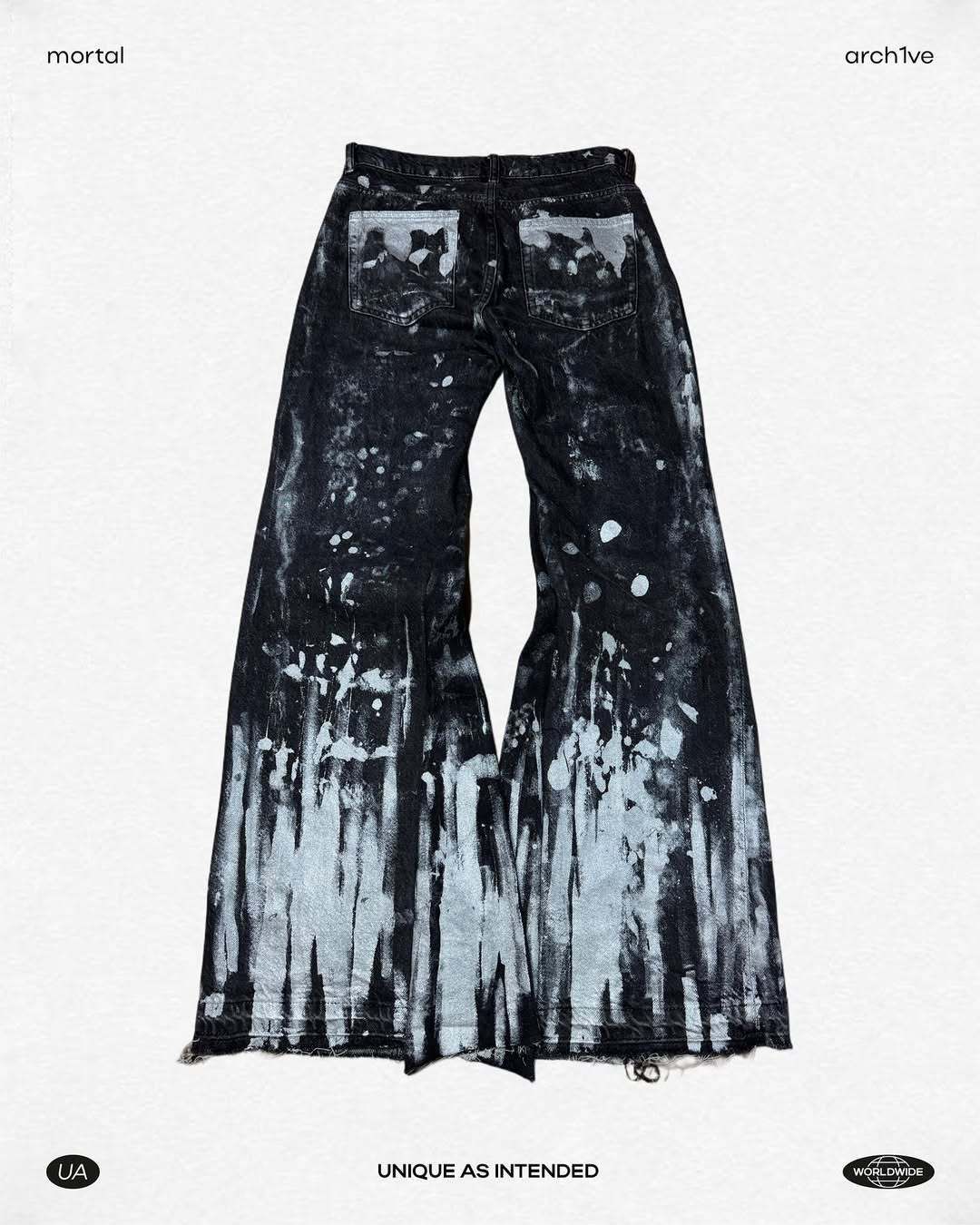 Dark Punk Streetwear Jeans For Men & Women – Y2K Color Block Denim Pants, Baggy Wide Leg Casual Jeans, Harajuku Fashion, Unisex Grunge Style_mkmklike.com