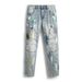 Streetwear Biker Jeans – High-Fashion Splatter Paint Denim Pants (Slim Straight, Low-Rise, Sizes 28-38)_mkmklike.com