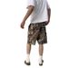 2025 Summer New American Style Leaf Camouflage Shorts Vintage Look Construction Worker Seven-point Pants Unisex_mkmklike.com