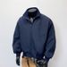 American Retro Oversized Bomber For Men, Spring New Trendy Brand Stand Collar Baseball Jacket Short Top_mkmklike.com