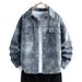 Spring New Trendy Denim Jacket Men's Rascal Handsome Washed Collar Casual Top Cover Bag Camo Work Coat_mkmklike.com