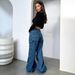 Vintage High-Waisted Cargo Jeans For Women – Wide-Legged Streetwear Denim Pants With Retro Distressed Detailing_mkmklike.com