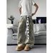 Retro American Heavy Duty Washed Denim Jeans Loose Straight Leg Wide Leg plus Size Floor Length Casual Trousers for Men And Women_mkmklike.com