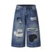 Men's Clothing Hole Embroidery Design Jeans Loose Lazy Feeling Trousers_mkmklike.com
