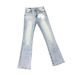 Vintage High-Waisted Flared Jeans – Retro Washed Denim Pants With Subtle Stretch For Women & Teens (S-3xl, Light Blue)_mkmklike.com