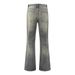 Yellow Mud Dyed Washed Vintage Denim Flared Men's Vibe Hippie Trend Basic Loose Casual Wide Leg Long Pants_mkmklike.com