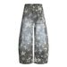 Full Print Star Camouflage Denim Scimitar Men's High Street Trendy Design Sense Niche Spray Paint Loose Wide-Leg Long_mkmklike.com