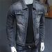 Loom Vintage Denim Motorcycle Jacket For Men, European And American Style, Turn-down Collar, Casual Feel, High-end_mkmklike.com