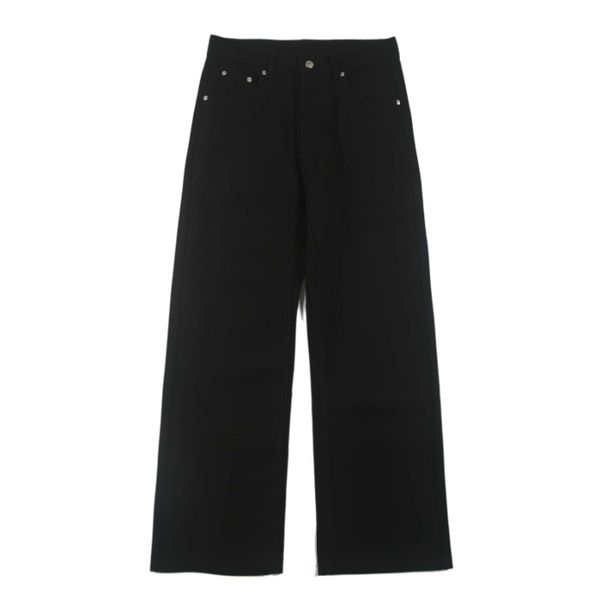 Men’S Vintage Brown & Black Relaxed Straight-Leg Jeans – Retro Washed Denim Pants With Flared Hem (100% Cotton, Non-Stretch)_mkmklike.com
