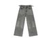 EF JEANS | 2025 New American Niche Retro Belt Adjustable Straight Loose Grey Jeans_mkmklike.com