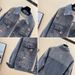 Chicco Spring Jacket For Women With Knitted Flowers, New Vintage Rhinestone Denim Jacket, Short Workwear Top_mkmklike.com