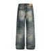Cleanfit Washed Denim Pants – Men's Relaxed Straight-Leg Jeans With Vintage Creases & Stacked Hem (S-XXL)_mkmklike.com