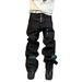 Men's High Street Trendy Hip Hop Cool Washed Ripped Jeans Retro Street Wide Leg Trousers_mkmklike.com