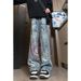Summer New Jeans Men's Heavy Sand Wash Retro Casual Versatile Trendy Brand Youth Straight Trousers Ins Tide_mkmklike.com