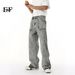 EF JEANS | 2025 Spring New Retro Washed Tooling Straight Pants Men's And Women's Same Snowflake Denim Trousers_mkmklike.com