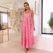 Women's Clothing new dress fashion simple striped sling backless swing fresh style dress_mkmklike.com