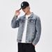 New Trendy Casual In Stock Clothing Side Seam Pocket Youth Cotton Denim Jacket Men's Top_mkmklike.com