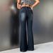 Spring/Winter Slim Fit Flared Pants High Waisted Denim Trendy Versatile Slimming Dark Blue American Style_mkmklike.com