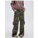 Men's Clothing Spring And Autumn Styles, Trendy Brands, Loose Casual Wide Leg Sports, High Street Straight Pleated Denim Trousers_mkmklike.com