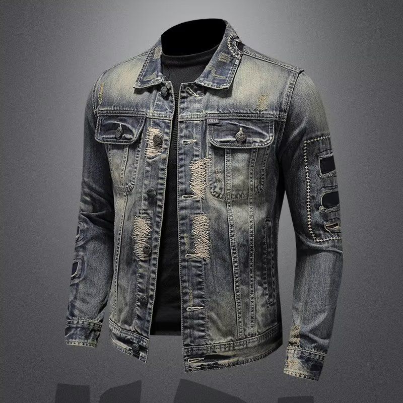 Men's Clothing Autumn And Winter Jackets Fashion Cool Denim Workwear Jackets Loose Casual Men's Tops_mkmklike.com