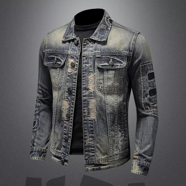 Men's Clothing Autumn And Winter Jackets Fashion Cool Denim Workwear Jackets Loose Casual Men's Tops_mkmklike.com