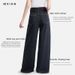 Women's Dark Blue Denim Jeans High Waist Hip Concealing Slimming Wide Leg Straight Leg Pants New Style_mkmklike.com
