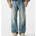 American High Street Jeans For Men, Loose Straight Wide Leg Pants, Rugged And Handsome, Heavy-Duty Washed Couple Pants_mkmklike.com