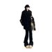 Black Slim-fit Micro-flare Jeans For Women, 2026 Spring/autumn New Style, High-waisted, Slimming, Petite-friendly,_mkmklike.com