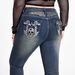 High Waisted Flared Jeans for Women Punk Style Sexy Skull Embroidery plus Size Denim Jeans Factory Direct in Stock_mkmklike.com