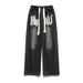 Men's Clothing Jeans For Men All Seasons Trendy Straight Loose Casual Trousers Towel Embroidery High Street Wide Leg Jeans_mkmklike.com