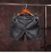 Men's Retro Denim Shorts Straight Fit Casual Style Summer Cotton Blend Stretch-Free Shorts For Men (Black, Light Blue)_mkmklike.com