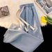Men's Clothing Elastic Waist Straight Leg Jeans Solid Color Casual Trendy Youth Japanese Style Wash Drawstring For Summer_mkmklike.com