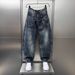 Men's Light Blue Washed Denim Jeans - Loose Fit Casual Streetwear Harem Pants For Spring & Summer Relaxed Fit Design_mkmklike.com