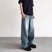 Nordmann American High Street Cleanfit Vintage Blue Jeans For Men Spring Autumn Trendy Straight Versatile Wide-Leg Long Pants_mkmklike.com