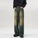 Jeans Men Wide Leg Long Pants Denim Pants Loose Casual Regular Straight Pants ONE Line Splice Button Bag Autumn Winter 2025_mkmklike.com